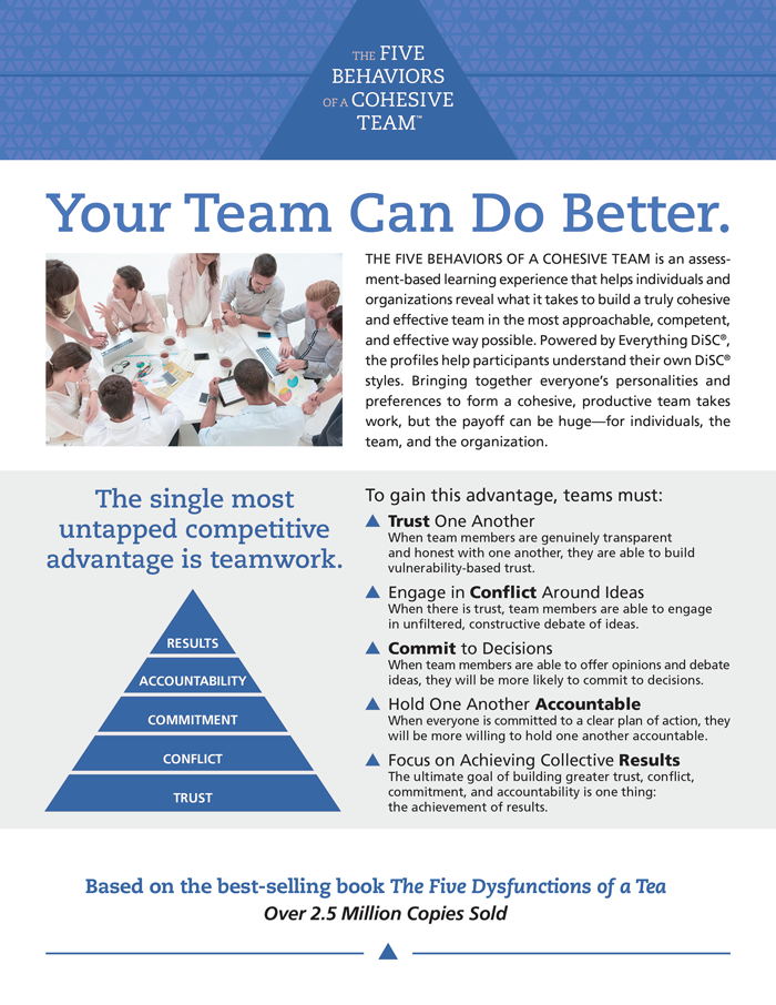 Five Behaviors of a Cohesive Team Training